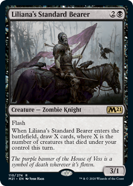 (110)《リリアナの軍旗手/Liliana's Standard Bearer》[M21] 黒R