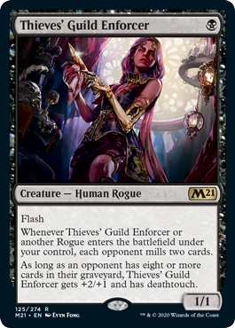 【Foil】■プレリリース■《盗賊ギルドの処罰者/Thieves' Guild Enforcer》[M21-PRE] 黒R