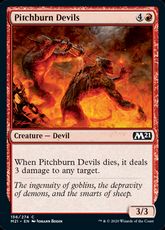 【Foil】(156)《燃え投げの小悪魔/Pitchburn Devils》[M21] 赤C