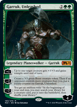 【Foil】■プレリリース■《解き放たれた者、ガラク/Garruk, Unleashed》[M21-PRE] 緑R