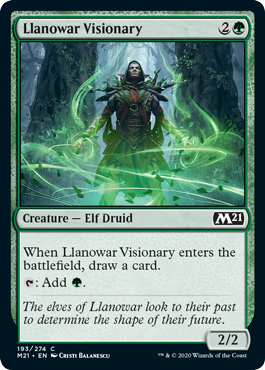《ラノワールの幻想家/Llanowar Visionary》[M21] 緑C