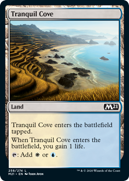 【Foil】(258)《平穏な入り江/Tranquil Cove》[M21] 土地C