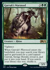 (337)《ガラクの戦騎/Garruk's Warsteed》[M21] 緑R