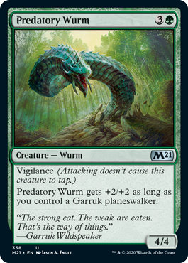 338)《捕食のワーム/Predatory Wurm》[M21] 緑U | 日本最大級 MTG通販