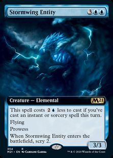 【Foil】(354)■拡張アート■《嵐翼の精体/Stormwing Entity》[M21-BF] 青R