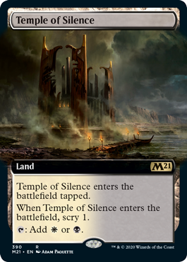 【Foil】(390)■拡張アート■《静寂の神殿/Temple of Silence》[M21-BF] 土地R