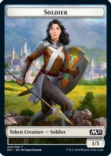 【Foil】(005)《兵士トークン/Soldier Token》[M21] 白