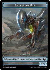 【リップル・Foil】(007/033)《ファイレクシアン・マイア+霊基装置トークン/Phyrexian Myr+Servo Token》[M3C] 青/茶