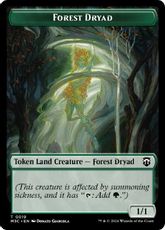 【リップル・Foil】(019/028)《森・ドライアドトークン+プレインズウォーカーエンブレム（ビビアン・リード）/Forest Dryad Token+Emblem Vivien Reid》[M3C] 緑/紋章