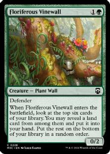 (228)《花咲く蔦壁/Floriferous Vinewall》[M3C] 緑C