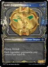 【ハロー・Foil】(211)《黄金造りの飛竜機械/Gold-Forged Thopteryx》[MAT-BF] 金U