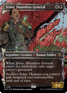 【Foil】(082)■ショーケース■《不屈の将軍、ジリーナ/Jirina, Dauntless General》[MAT-BF] 金R