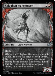 (067)■ショーケース■《コラガンの戦争屋/Kolaghan Warmonger》[MAT-BF] 赤U