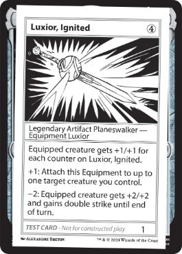(367)■エンブレムなし■《Luxior, Ignited(Play Test Card)》[Mystery Booster Playtest Cards] 茶C