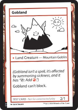 (374)■エンブレムなし■《Gobland(Play Test Card)》[Mystery Booster Playtest Cards] 土地C