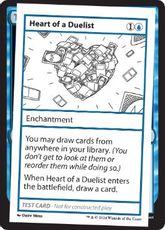 (294)■エンブレムなし■《Heart of a Duelist(Play Test Card)》[Mystery Booster Playtest Cards] 青C