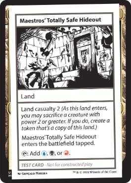 (378)■エンブレムなし■《Maestros' Totally Safe Hideout(Play Test Card)》[Mystery Booster Playtest Cards] 土地C