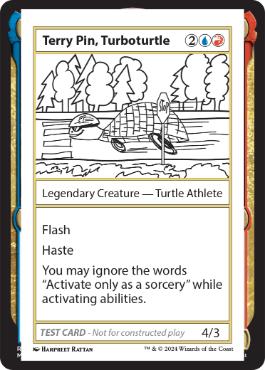 (364)■エンブレムなし■《Terry Pin, Turboturtle(Play Test Card)》[Mystery Booster Playtest Cards] 金C