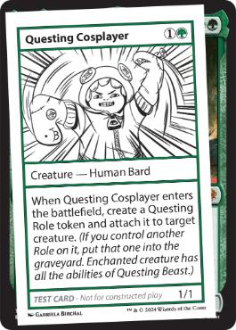 (345)■エンブレムなし■《Questing Cosplayer(Play Test Card)》[Mystery Booster Playtest Cards] 緑C