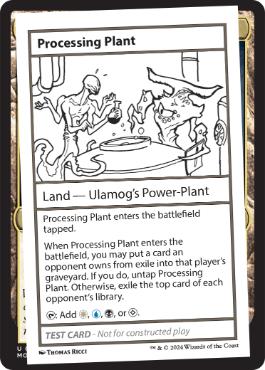 (380)■エンブレムなし■《Processing Plant(Play Test Card)》[Mystery Booster Playtest Cards] 土地C