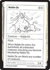 (285)■エンブレムなし■《Noble Ox(Play Test Card)》[Mystery Booster Playtest Cards] 白C