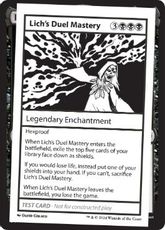 (310)■エンブレムなし■《Lich's Duel Mastery(Play Test Card)》[Mystery Booster Playtest Cards] 黒C