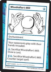 (303)■エンブレムなし■《Wisedrafter's Will(Play Test Card)》[Mystery Booster Playtest Cards] 青C