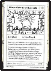 (271)■エンブレムなし■《Abbot of the Sacred Meeple(Play Test Card)》[Mystery Booster Playtest Cards] 白C