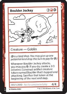 (324)■エンブレムなし■《Boulder Jockey(Play Test Card)》[Mystery Booster Playtest Cards] 赤C