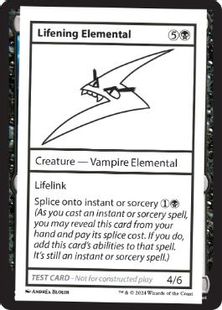 (311)■エンブレムなし■《Lifening Elemental(Play Test Card)》[Mystery Booster Playtest Cards] 黒C
