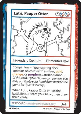 (358)■エンブレムなし■《Lutri, Pauper Otter(Play Test Card)》[Mystery Booster Playtest Cards] 金C