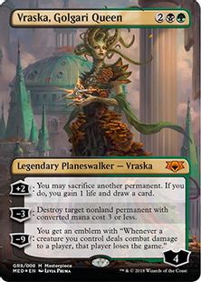 【Foil】《ゴルガリの女王、ヴラスカ/Vraska, Golgari Queen》(MED-GRN)[Mythic Edition] 金R