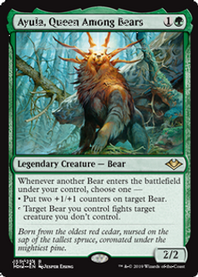 (155)《熊の女王、アイユーラ/Ayula, Queen Among Bears》[MH1] 緑R