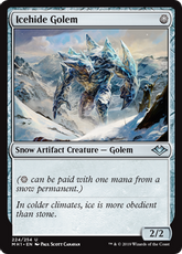 【Foil】(224)《氷皮ゴーレム/Icehide Golem》[MH1] 茶U