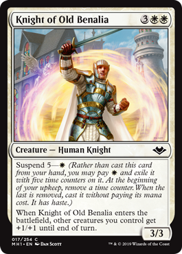 (017)《旧ベナリアの騎士/Knight of Old Benalia》[MH1] 白C