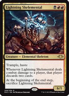 (208)《稲妻の骨精霊/Lightning Skelemental》[MH1] 金R