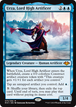 (075)《最高工匠卿、ウルザ/Urza, Lord High Artificer》[MH1] 青R