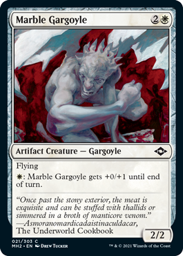 【Foil】(021)《大理石のガーゴイル/Marble Gargoyle》[MH2] 白C