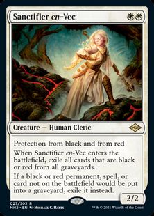 【Foil】■プレリリース■《ヴェクの聖別者/Sanctifier en-Vec》[MH2-PRE] 白R