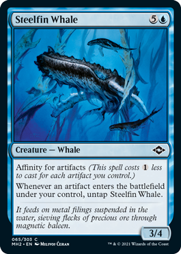 065)《鋼ヒレの鯨/Steelfin Whale》[MH2] 青C | 日本最大級 MTG通販