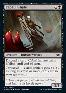 (078)《陰謀団の新入り/Cabal Initiate》[MH2] 黒C