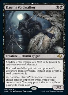 【Foil】■プレリリース■《ダウスィーの虚空歩き/Dauthi Voidwalker》[MH2-PRE] 黒R