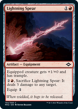 (134)《稲妻の槍/Lightning Spear》[MH2] 赤C