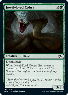 (168)《宝石眼のコブラ/Jewel-Eyed Cobra》[MH2] 緑C