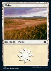 【エッチング・Foil】(482)《平地/Plains》[MH2-BF] 土地