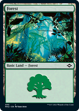 エッチング・Foil】(490)《森/Forest》[MH2-BF] 土地 | 日本最大級 MTG 