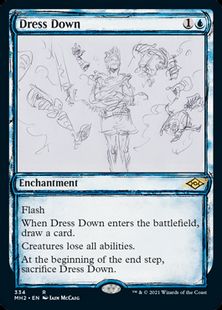 【Foil】(334)■スケッチ■《激しい叱責/Dress Down》[MH2-BF] 青R