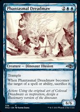 【Foil】(339)■スケッチ■《幻影の戦慄大口/Phantasmal Dreadmaw》[MH2-BF] 青C