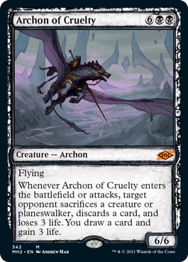 【Foil】(342)■スケッチ■《残虐の執政官/Archon of Cruelty》[MH2-BF] 黒R