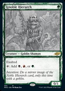 【Foil】(355)■スケッチ■《下賤の教主/Ignoble Hierarch》[MH2-BF] 緑R